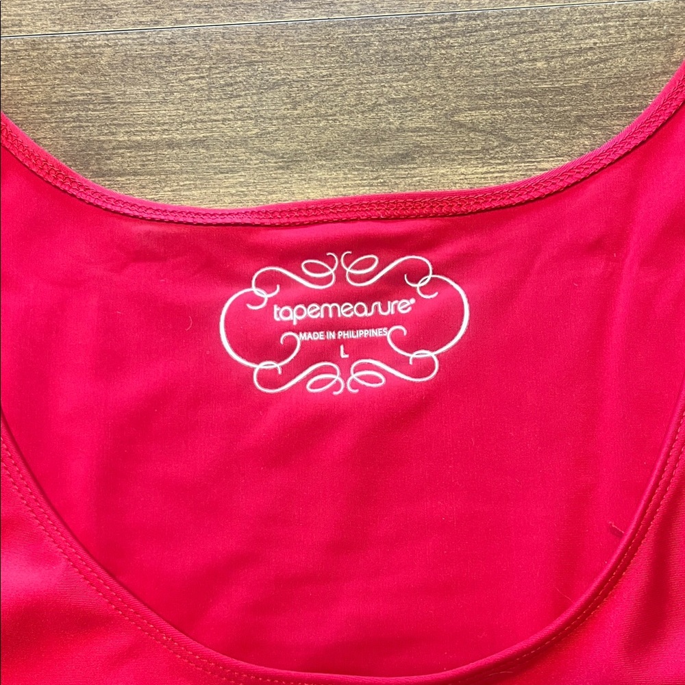 Vibrant Red Women's Shapewear Tank Top - Picture 2 of 3